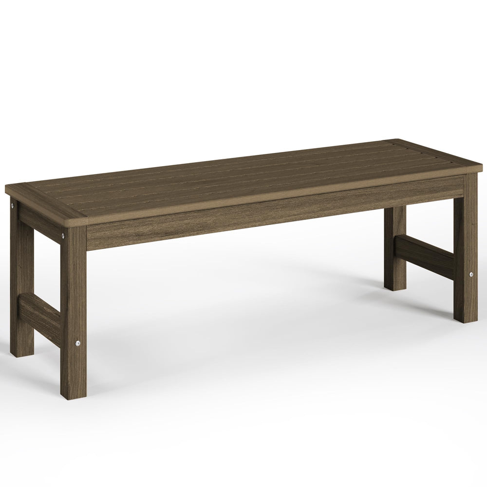 48" HDPE Outdoor Garden Bench – 2-Person Patio Bench