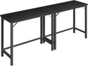 63-Inch Connectable Bar Table with Metal Frame