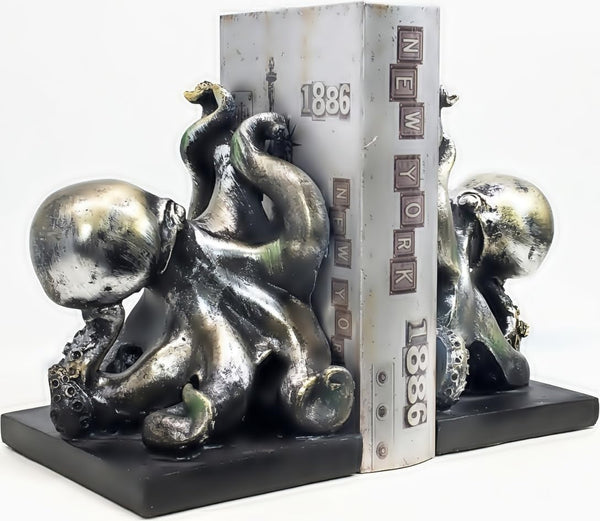 Nautical Octopus Bookends – Antique Bronze Finish