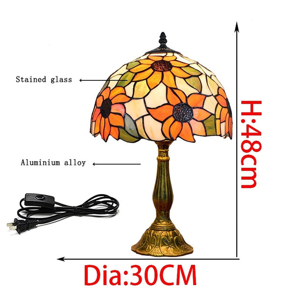 Tiffany Style Stained Glass Table Lamp
