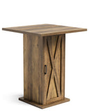 Square Bar Table with 3-Tier Storage Cabinet