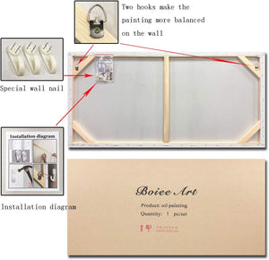 Hand-Painted Abstract Canvas Wall Art – 30x45 Inch Vertical Minimalist Painting