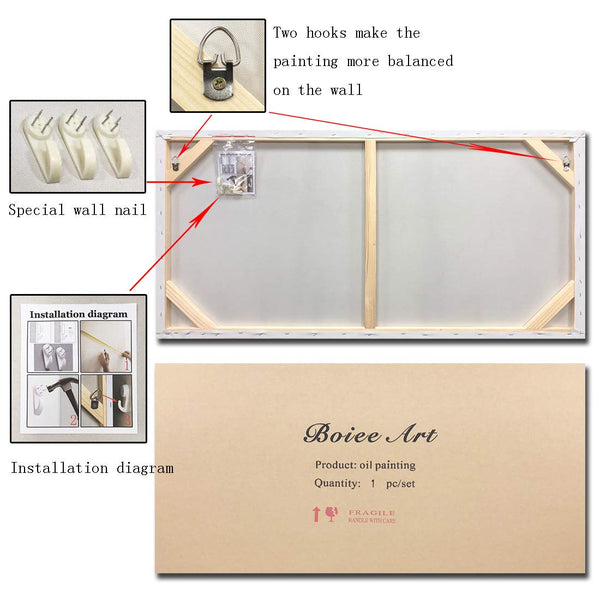 Hand-Painted Abstract Canvas Wall Art – 30x45 Inch Vertical Minimalist Painting