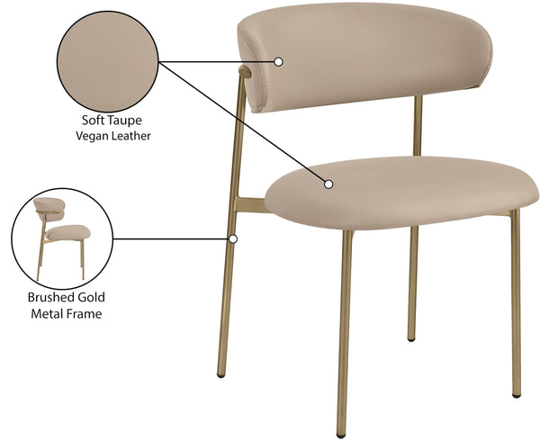 Vegan Leather Dining Chair Set of 2