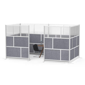 Modular Wall Room Divider System with Acoustic PET Panels