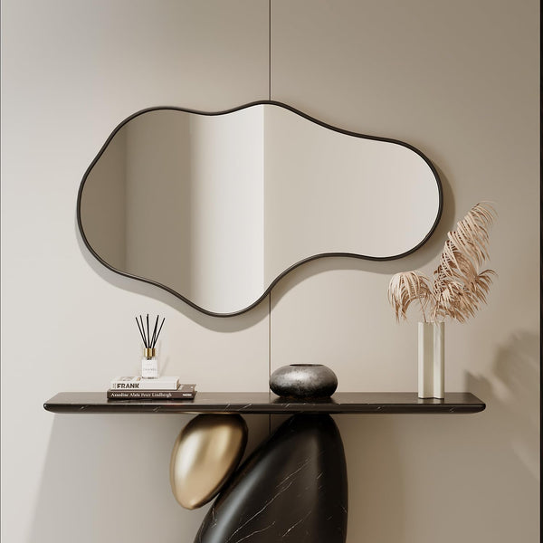 Cloud-Shaped Irregular Wall Mirror with Aluminum Alloy Frame