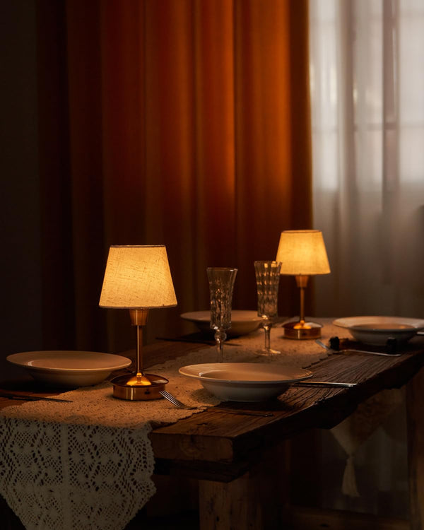 2 Pack Small Cordless Table Lamp for Restaurant Dinner Table, 5200mAh Battery Operated Lamps, Rechargeable Portable Dimmable Touch Bedside Night Light for Side End Table Dining Room Patio Outdoor