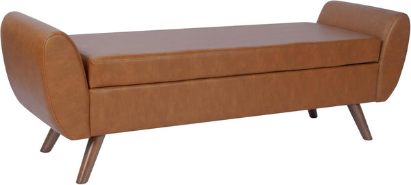 Modern Storage Bench with Wood Legs