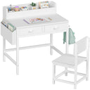 Kids Desk and Chair Set with Fabric Drawers and Storage