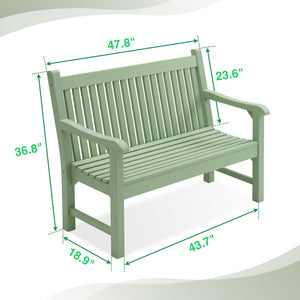 2-Person Outdoor Poly Lumber Bench