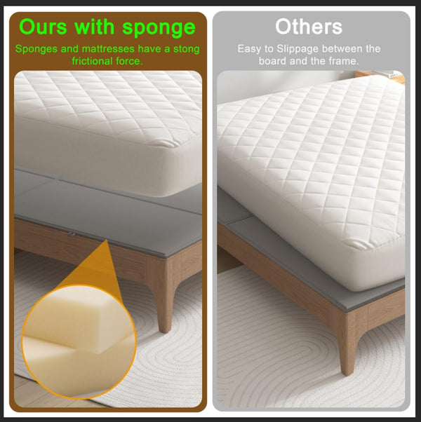 Metal Frame Bunkie Board with Foam Top — Foldable, Noise-Free Mattress Support