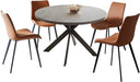 47" Round Dining Table Set with Chairs – Mid-Century Modern, Seats 4–6
