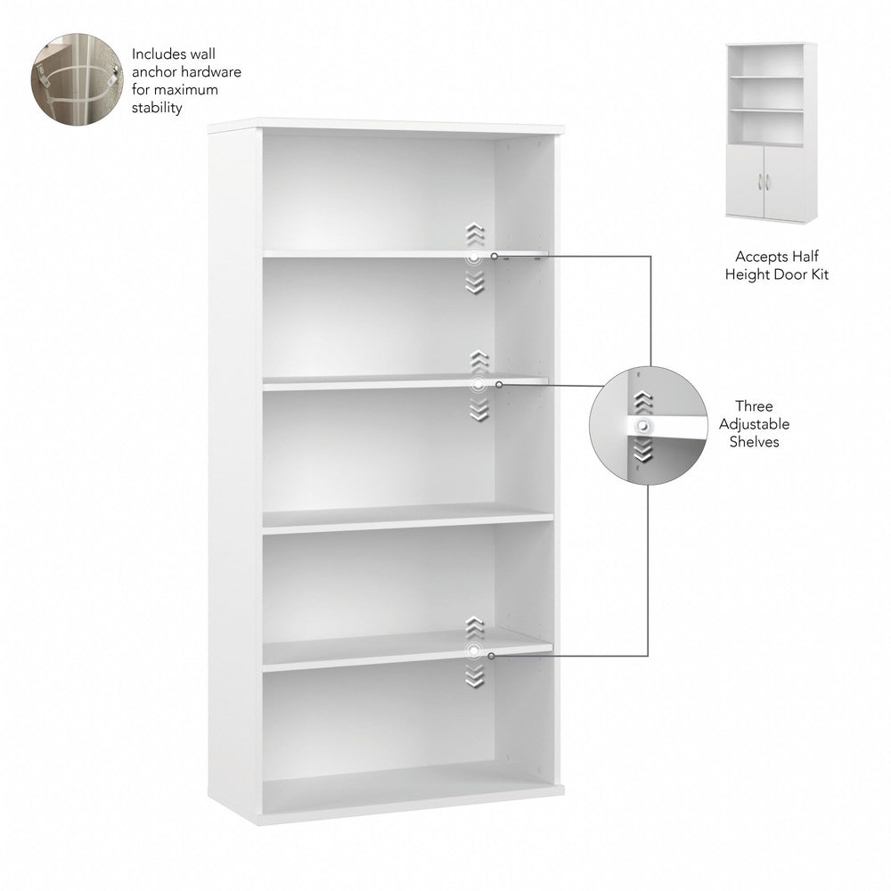 5-Shelf Tall Bookcase