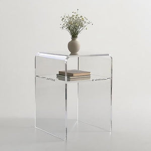 Clear Acrylic End Table & Nightstand – 2 or 3 Tier