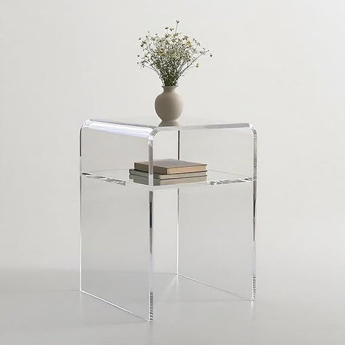 Clear Acrylic End Table & Nightstand – 2 or 3 Tier