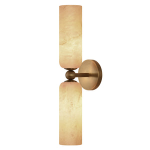 Alabaster Wall Sconce – Brass Hardwired Wall Light