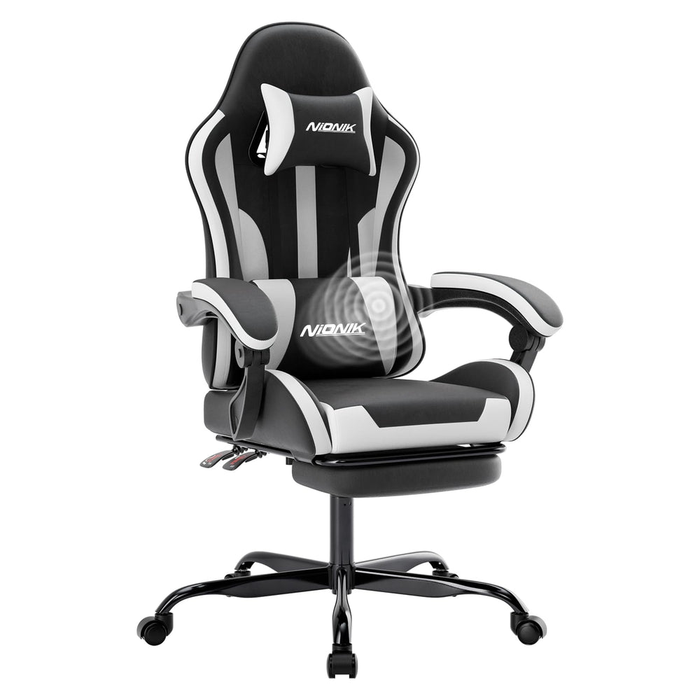 Ergonomic Gaming Chair with Footrest & Lumbar Support