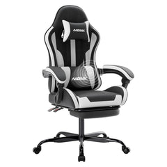 Ergonomic Gaming Chair with Footrest & Lumbar Support