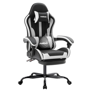 Ergonomic Gaming Chair with Footrest & Lumbar Support
