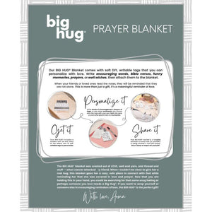 Personalized Hug Blanket with Writeable Tags — 100% Cotton Throw