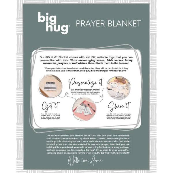Personalized Hug Blanket with Writeable Tags — 100% Cotton Throw
