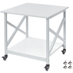2-Tier Rolling Printer Stand with Storage Shelf