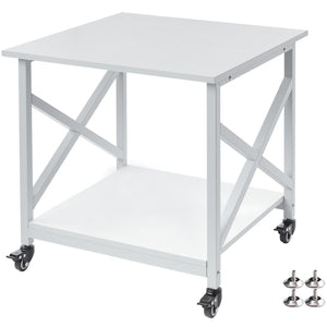 2-Tier Rolling Printer Stand with Storage Shelf