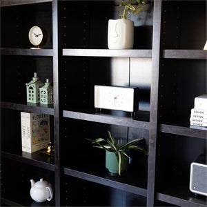 84" Triple Wide Wood Bookcase – Espresso