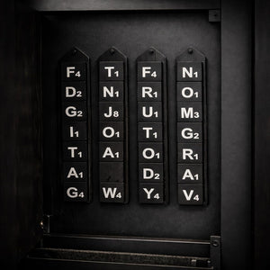 Oversized Magnetic Wall Word Game Board with Chalkboard & Storage