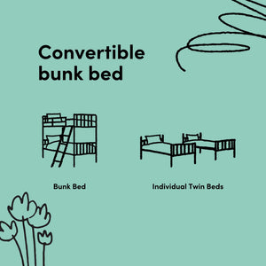 Twin Over Twin Bunk Bed — Convertible, GREENGUARD Gold Certified