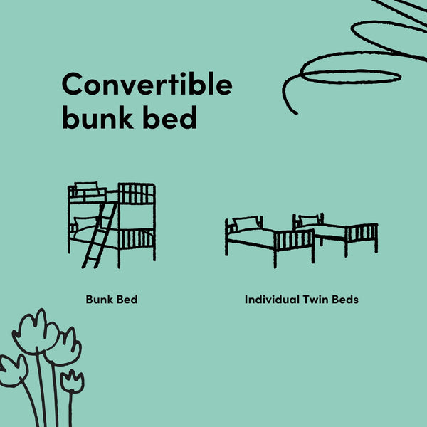 Twin Over Twin Bunk Bed — Convertible, GREENGUARD Gold Certified