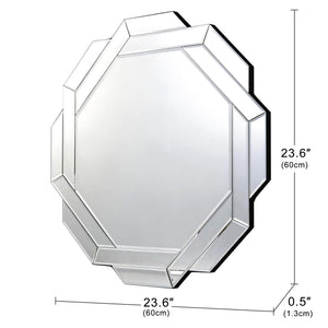 23.6" Octagon Wall Mirror with Beveled Edge