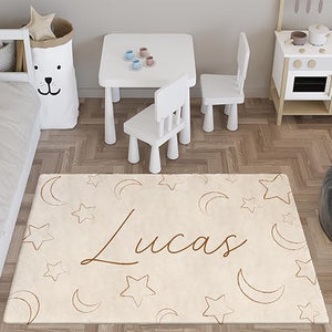 Personalized Kids Name Monogram Rug – Custom Non-Slip Area Rug