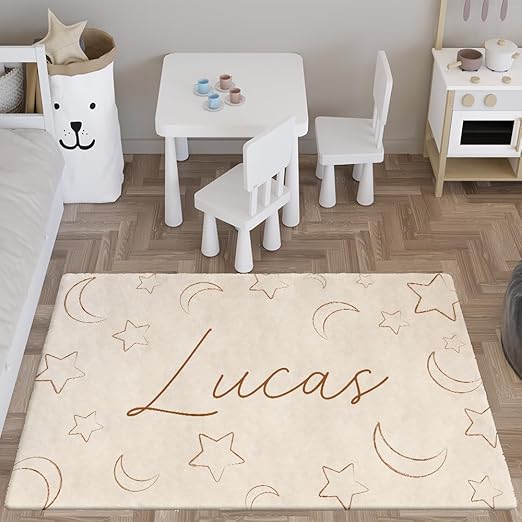 Personalized Kids Name Monogram Rug – Custom Non-Slip Area Rug
