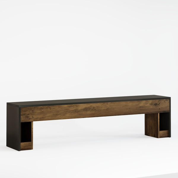 71" Extra Long Entryway Bench with Layered Design
