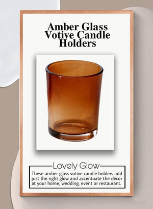 Amber Glass Votive Candle Holders – Set of 96