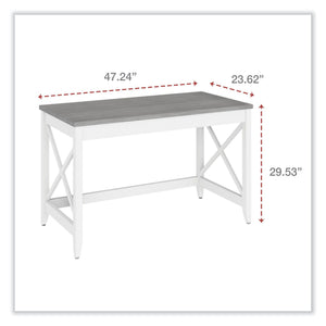 Farmhouse Writing Desk 47" | Light Grey