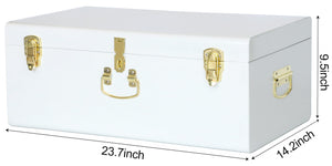 Metal Storage Trunk Set with Locking Clasps