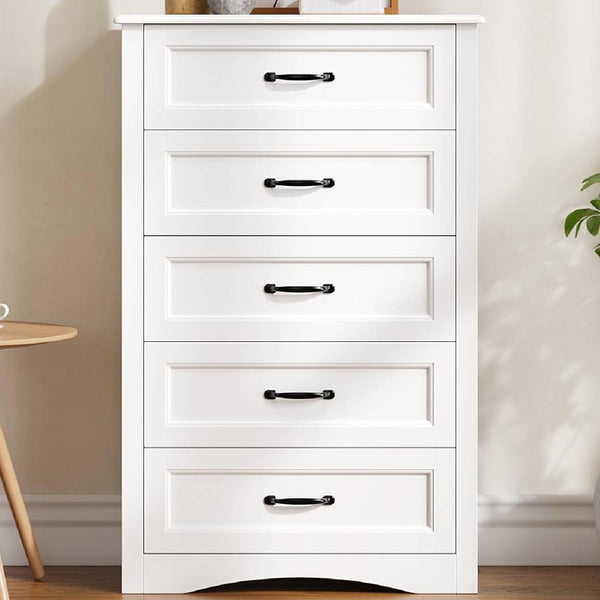 5-Drawer Wood Dresser Storage Cabinet