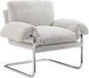 Velvet Accent Armchair with Removable Cushions