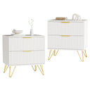 Modern Nightstand Set of 2 with Drawers