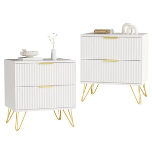 Modern Nightstand Set of 2 with Drawers