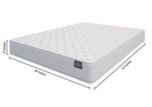 6 Inch Twin Mattress – Hybrid Pocket Coil & Foam, Euro Top, Firm Support