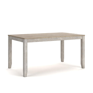 7-Piece Farmhouse Dining Table Set with 6 Upholstered Chairs
