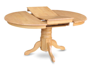 5-Piece Mid-Century Dining Set with Butterfly Leaf Table & 4 Upholstered Chairs