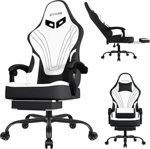 Big and Tall Ergonomic Gaming Chair with Footrest & Lumbar Support