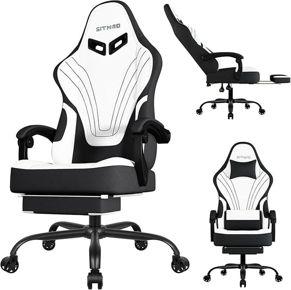 Big and Tall Ergonomic Gaming Chair with Footrest & Lumbar Support