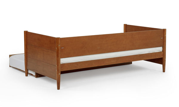 Mid-Century Modern Twin Daybed with Trundle