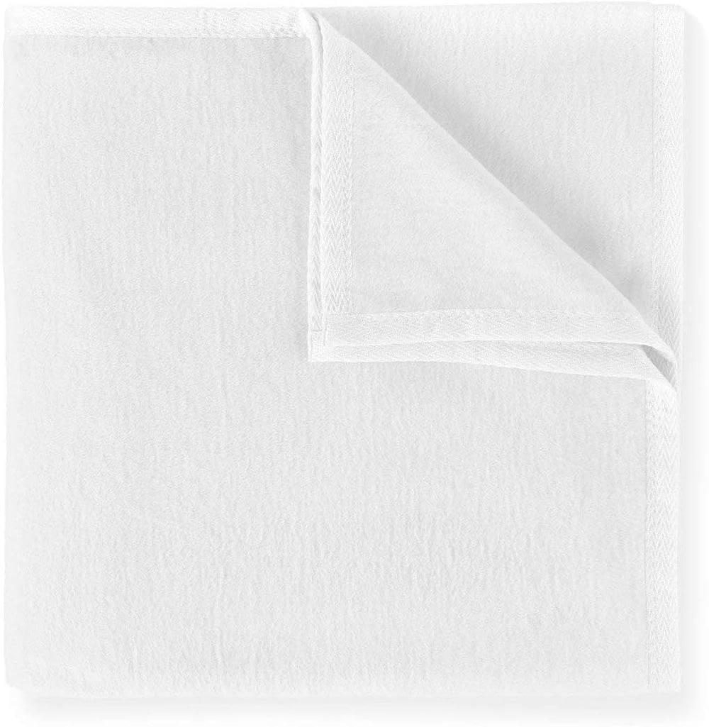 All Seasons Cotton Throw Blanket – White