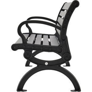 6ft Outdoor Park Bench with Backrest